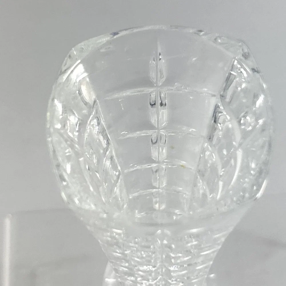 Vintage Lead Crystal D'Arques Cheverny France Square Clear Bud Vase Paneled 6.5